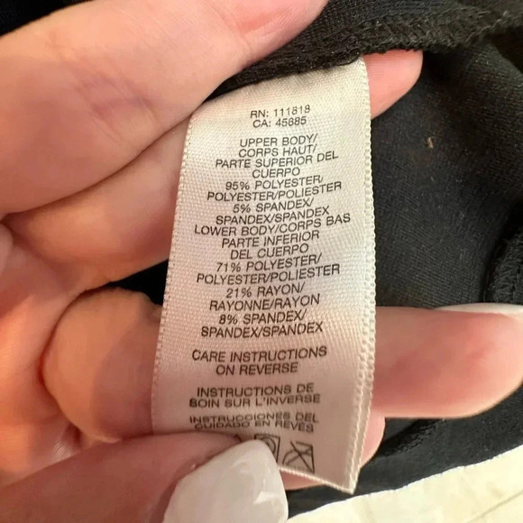 MICHAEL Michael Kors Black Classic Stretchy Short Sleeve Dress Size 12 Large L - Picture 9 of 10